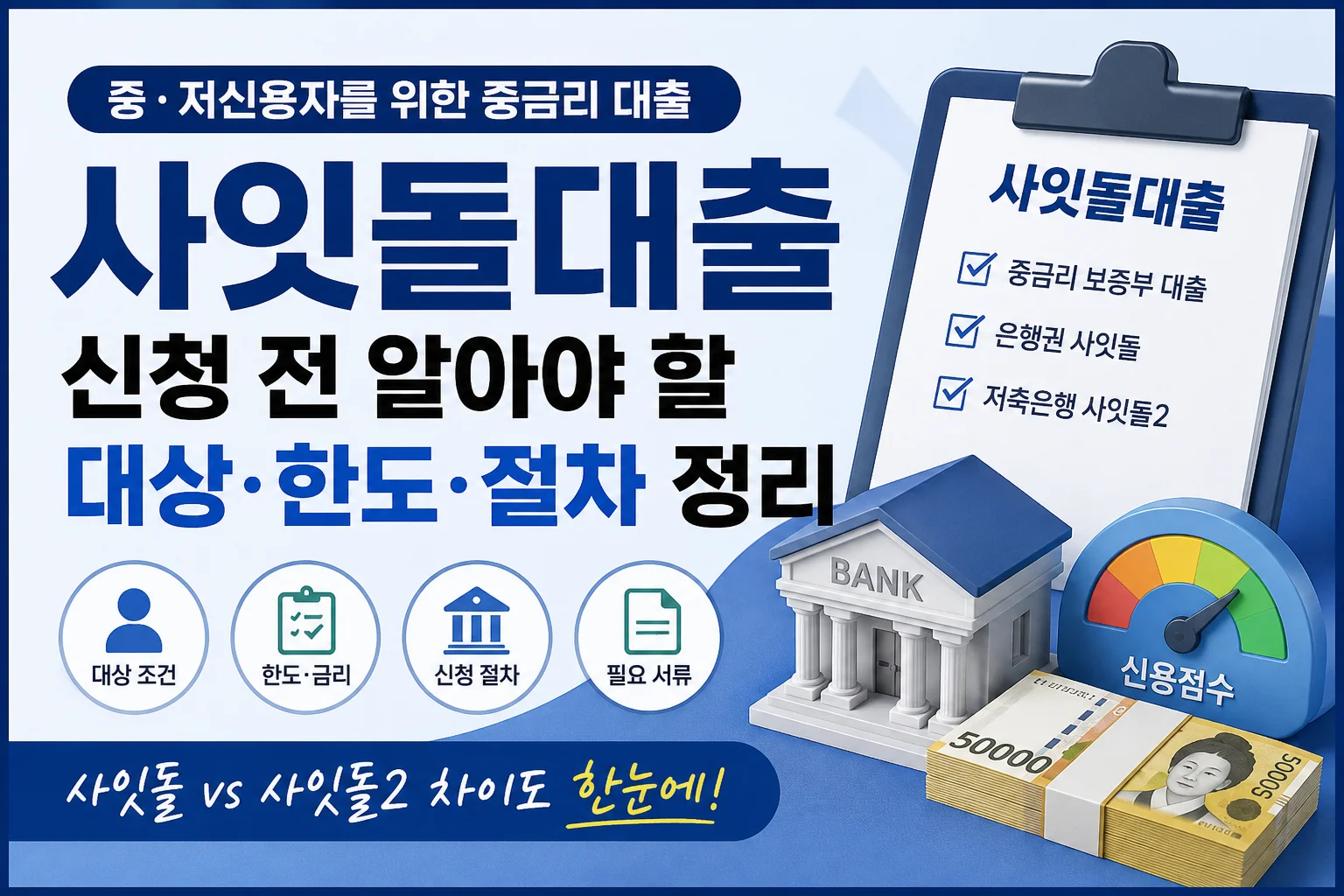 사잇돌대출, 신청 전 알아야 할 대상·한도·절차 정리