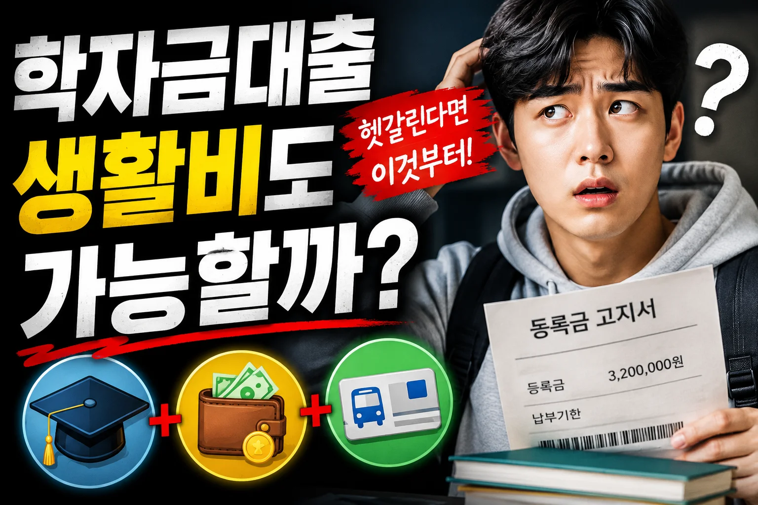 학자금대출 생활비 대출은 등록금 대출과 따로 봐야 합니다