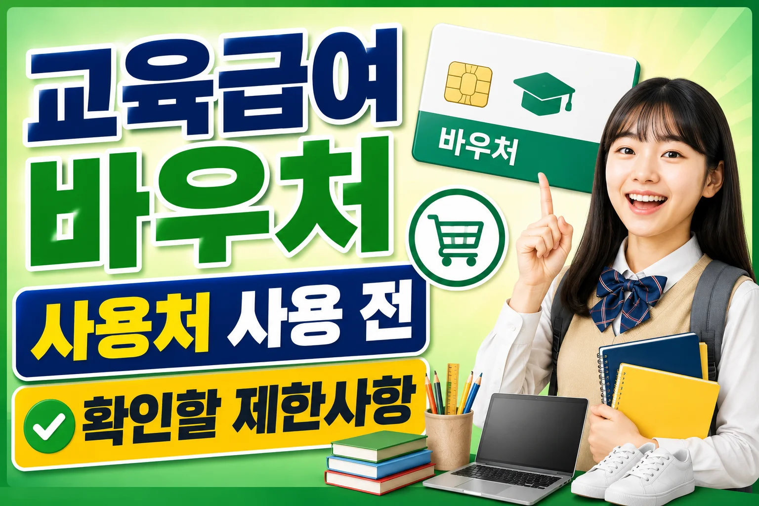 교육급여 바우처 사용처와 사용 전 확인할 제한사항