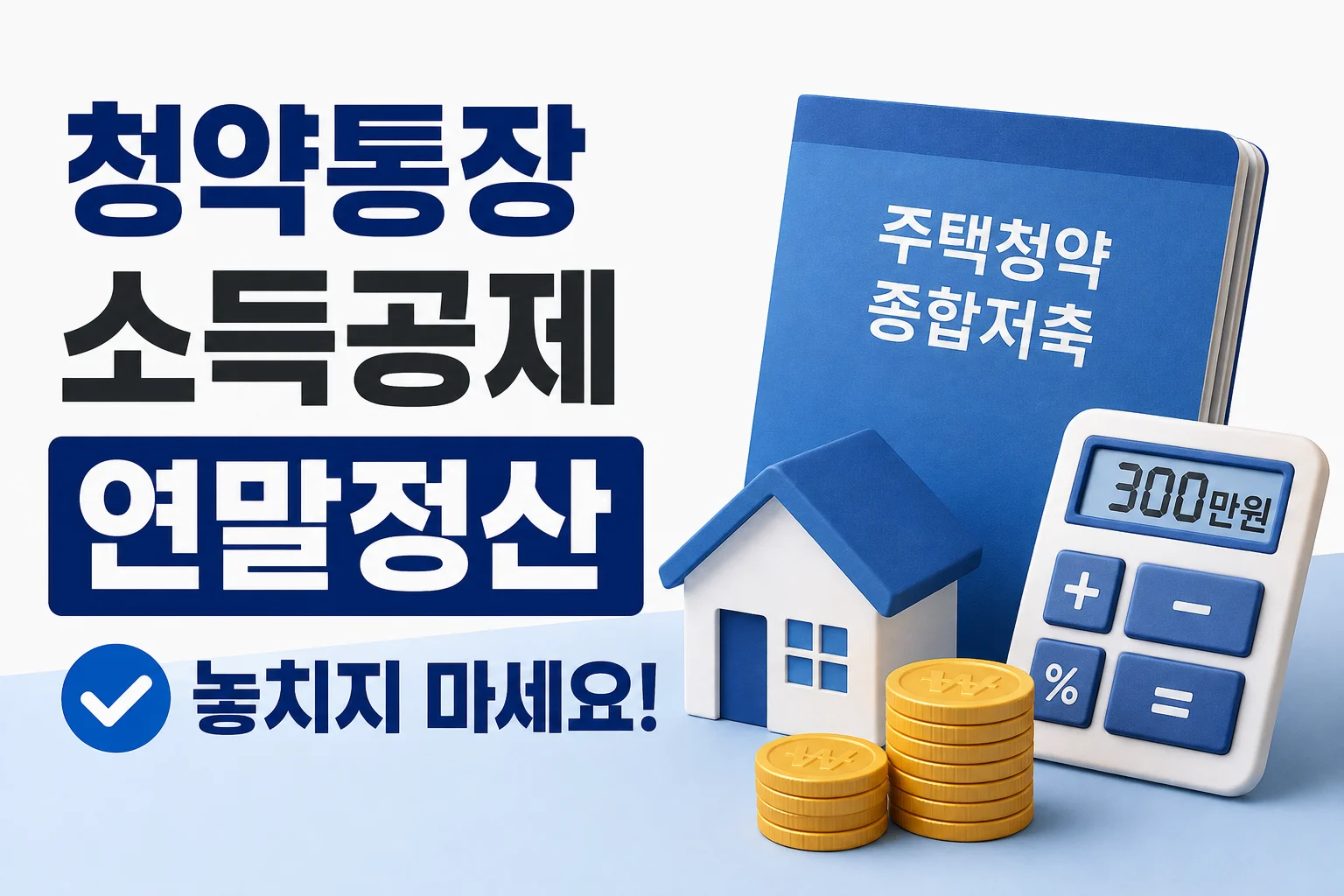 청약통장 넣고 있다면 연말정산에서 놓치지 말아야 할 것