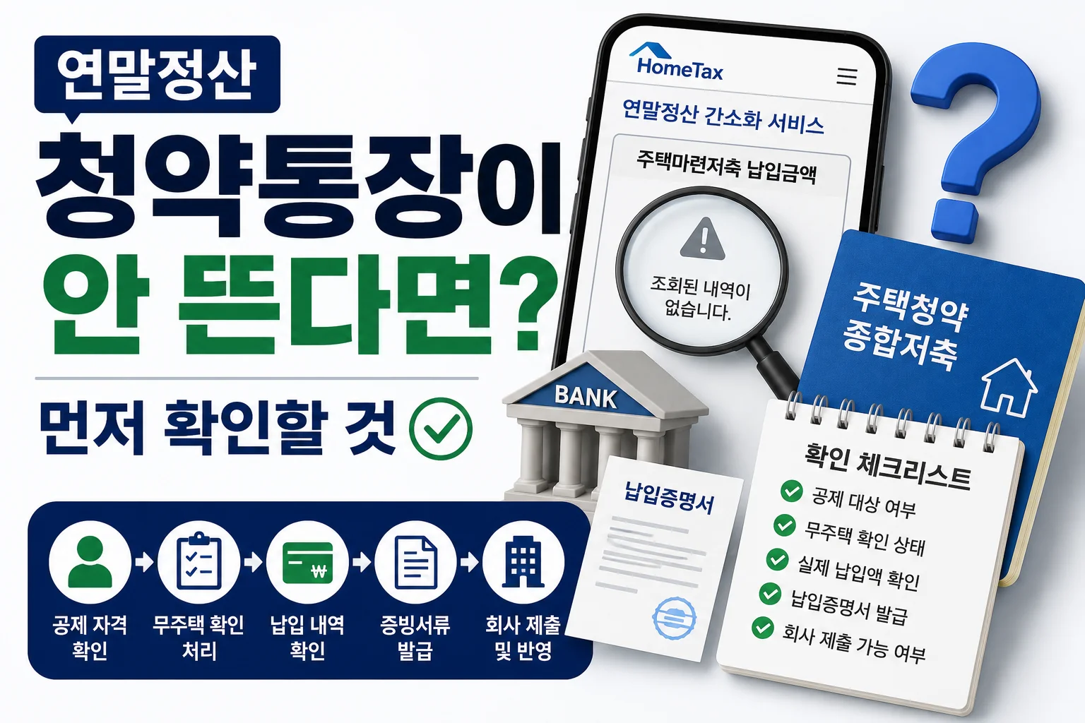 연말정산에 청약통장이 안 뜬다면 먼저 확인할 것