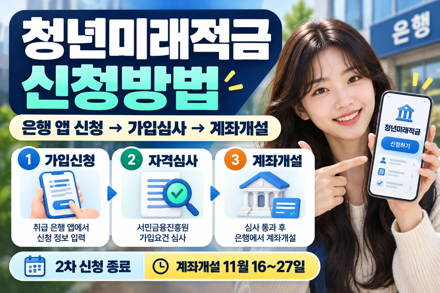 청년미래적금 신청방법, 은행 앱부터 계좌개설까지