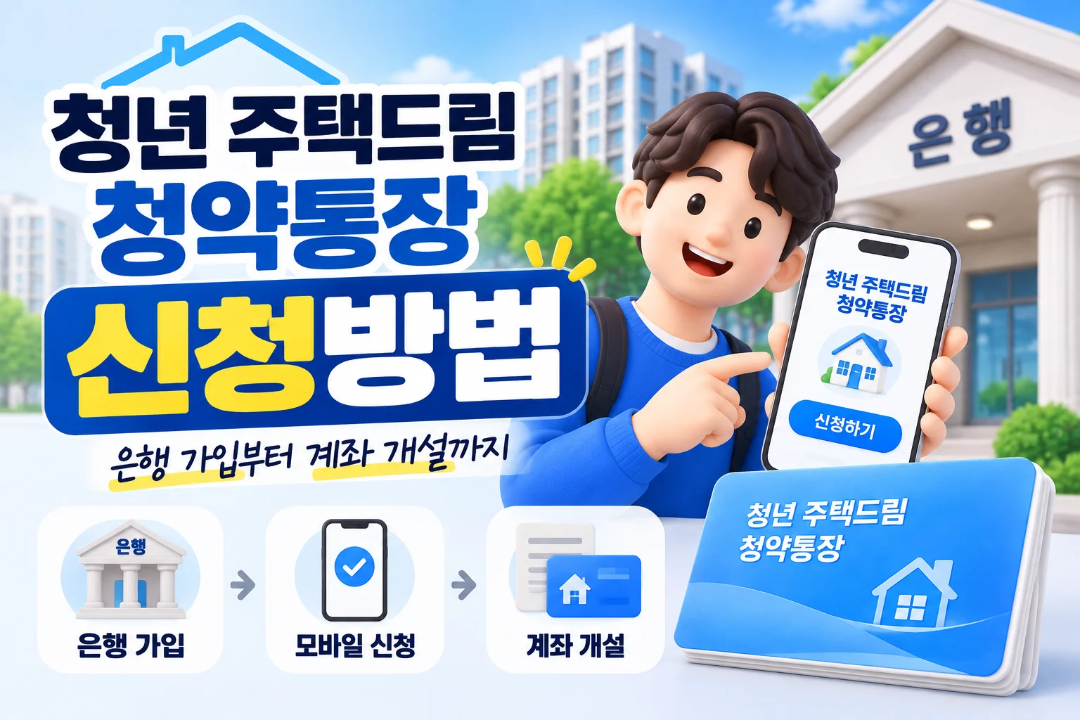 청년 주택드림 청약통장 신청방법, 은행 가입부터 개설까지