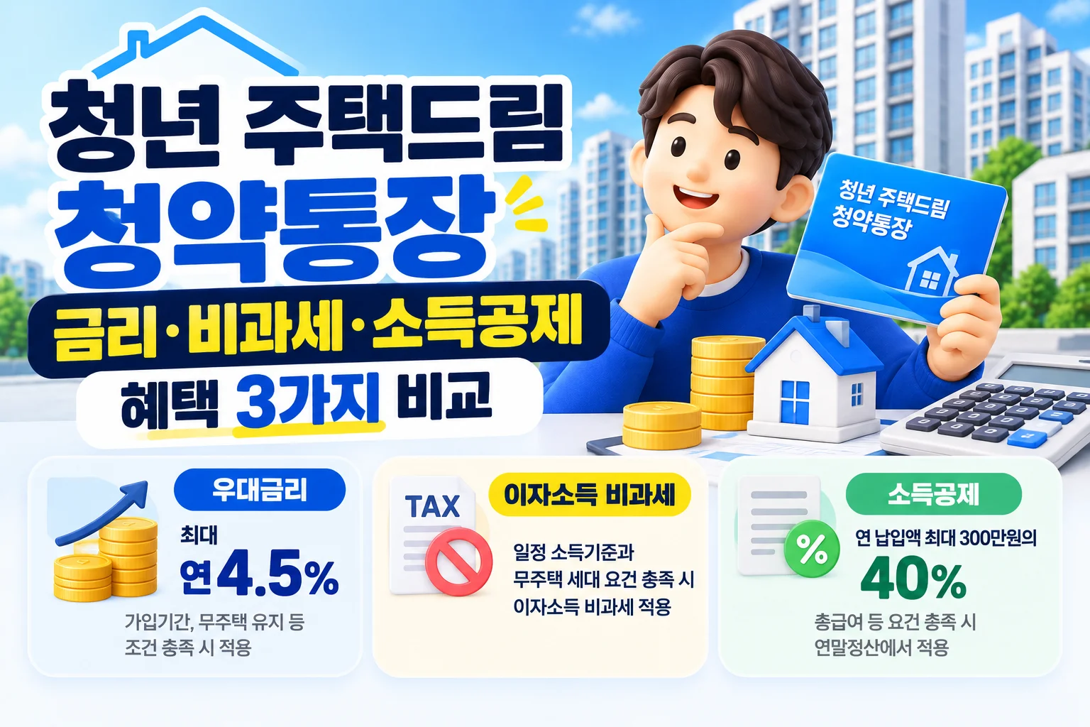 청년 주택드림 청약통장 금리·비과세·소득공제, 혜택이 다른 이유