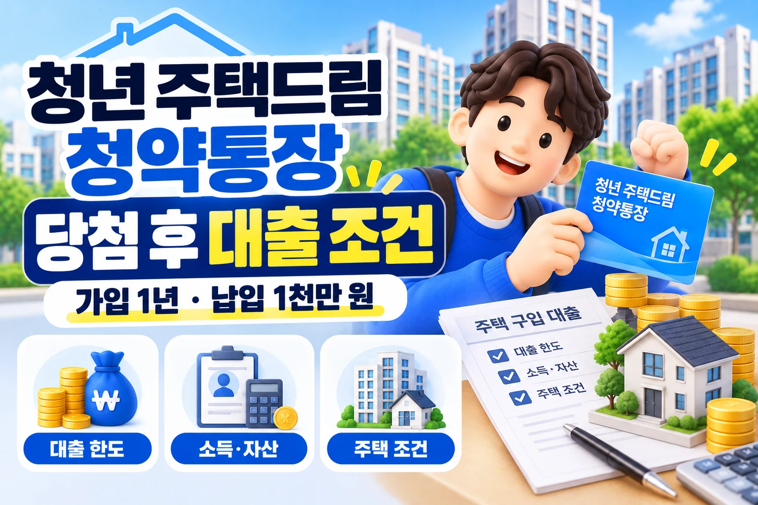 청년 주택드림 청약통장 당첨 후 대출, 연계 조건은 무엇일까?